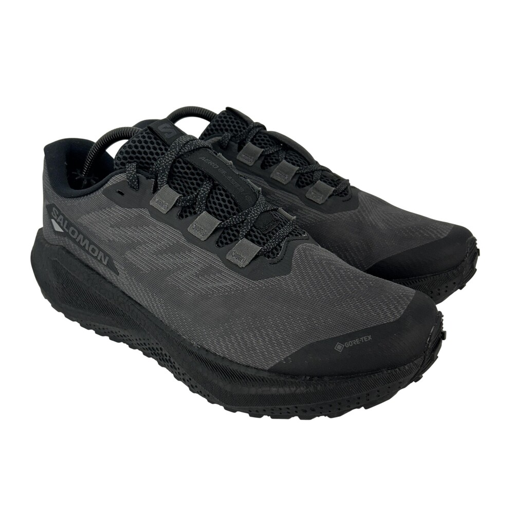 Salomon Shoes Mens Size 10.5 Aero Blaze 2 GTX Gray Gore-Tex Running Sneakers
